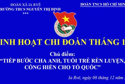 Sinh hoạt Chi đoàn tháng 12